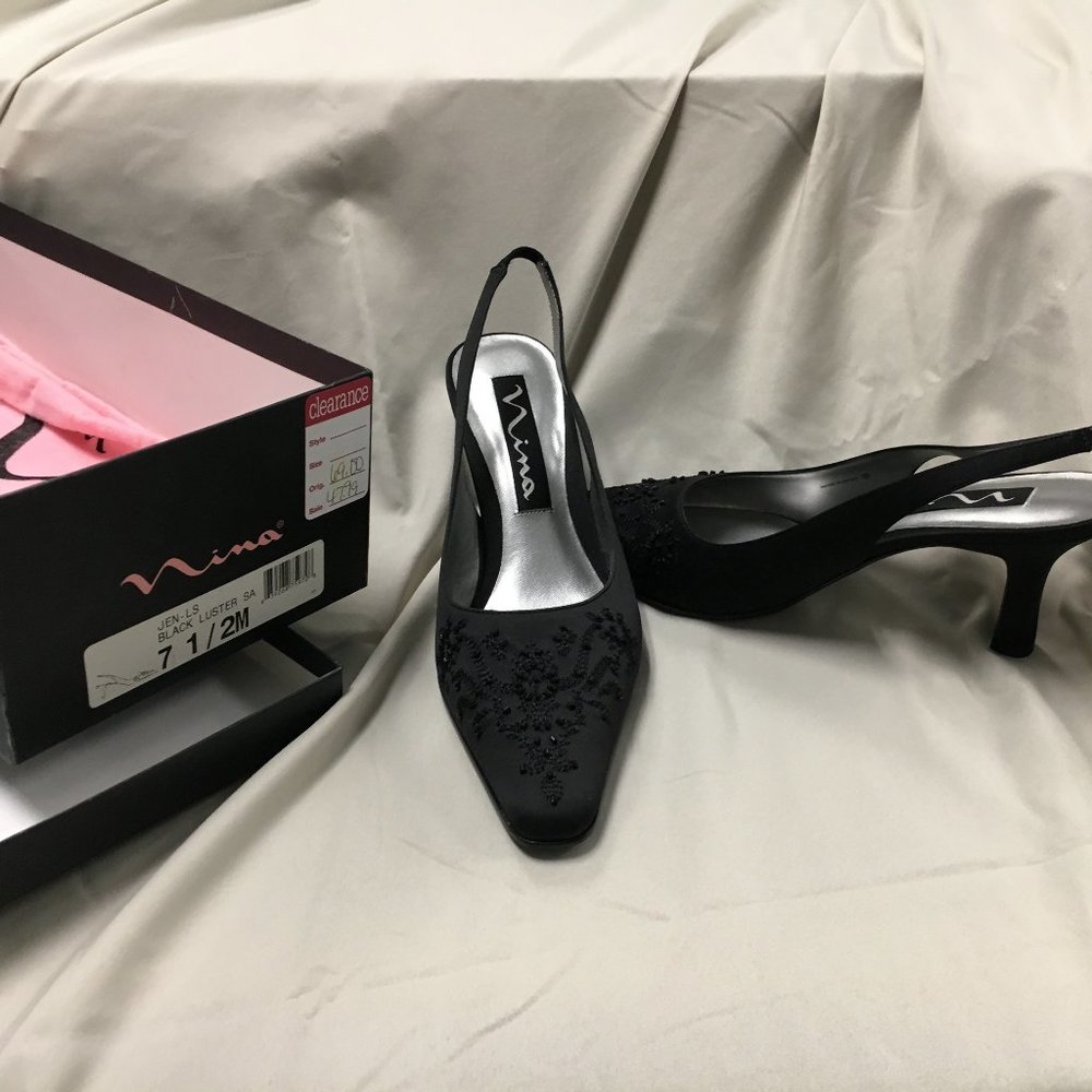 Nina black heels/sandal